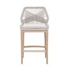 Essentials For Living Woven Loom Outdoor Barstool - Taupe/White, Pumice