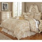 AICO Michael Amini Luxembourg 13pc King Comforter Set, Creme (Promo)