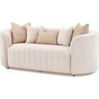 AICO Michael Amini Ariana Loveseat Beige - Gold