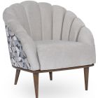 AICO Michael Amini Balboa Accent Chair - Warm Walnut (CL1A) - CLEARANCE SALE