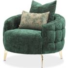 AICO Michael Amini Celine Chair Emerald - Gold (Promo)