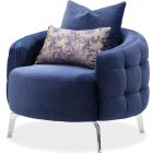 AICO Michael Amini Celine Chair Indigo - Silver (Promo)