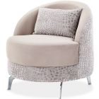 AICO Michael Amini Dion Chair Stone - Silver (Promo)