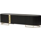 AICO Michael Amini Lisbon Media Cabinet Silken - Matte Black