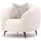 AICO Michael Amini Noir Chair Marshmallow - Black Nickel (Promo)