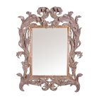 Lily Koo Marie Rectangular Mirror in Sandy Brown, Champagne Silver