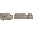 Parker Living Axel Power Sofa Set in Parchment