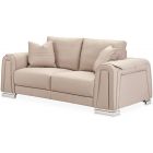 AICO Michael Amini Mia Bella Bergamo Loveseat St. Steel