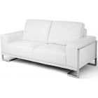 AICO Michael Amini Mia Bella Gianna Leather Loveseat - White
