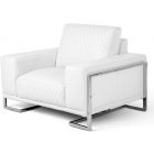 AICO Michael Amini Mia Bella Gianna Leather Chair & A Half - White
