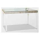Skyline Design Brafta Square Dining Table With Clear Glass