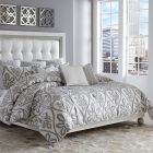 AICO Michael Amini Melrose Park 9pc Queen Comforter Set Gray (CL1A) - CLEARANCE SALE