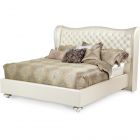 AICO Michael Amini Hollywood Swank Bed in Creamy Pearl, Cal King (CL1A) - CLEARANCE SALE