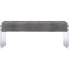 Bernhardt Interiors Frey Leather Bench in Acrylic