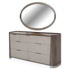 AICO Michael Amini Roxbury Park Dresser with Mirror in Slate