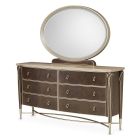 AICO Michael Amini Villa Cherie Hazelnut Dresser with Mirror