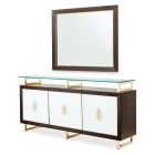 AICO Michael Amini Belmont Place Sideboard with Mirror in Espresso (Promo)