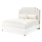 AICO Michael Amini Palm Gate Eastern King Platform Bed in Cloud White