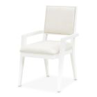 AICO Michael Amini Palm Gate Dining Arm Chair in Cloud White