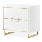 AICO Michael Amini Palm Gate Nightstand in Cloud White