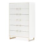 AICO Michael Amini Palm Gate Chest in Cloud White