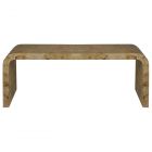 Worlds Away Newbury Light Burlwood Waterfall Coffee Table