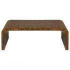 Worlds Away Newbury Dark Burlwood Waterfall Coffee Table