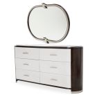 AICO Michael Amini Paris Chic Dresser with Mirror in Espresso (Promo)
