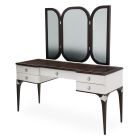 AICO Michael Amini Paris Chic Vanity Desk with Mirror in Espresso (Promo)