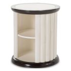 AICO Michael Amini Paris Chic Round End Table in Espresso (Promo)