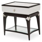 AICO Michael Amini Paris Chic Rectangular End Table in Espresso (Promo)