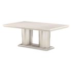 AICO Michael Amini Marin Rectangular Double Pedestal Table in Greige (Promo)