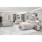AICO Michael Amini Marin Cal King Panel Bedroom Set in Greige