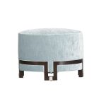 Lily Koo Nora Ottoman in Truffle, Parisian Silver