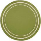 Nourison Home Essentials NRE02 4' x Round Green Ivory Contemporary Rug (Dropshippable)