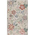 Nourison Home Washables NWB06 3' x 5' Cream Multicolor Farmhouse Indoor Rug (Dropshippable)