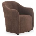 Moe's Home Collection Drava Rolling Dining Chair in Dark Brown (Dropshippable)