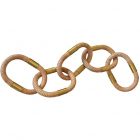 Worlds Away Oval Natural Rattan Decorative Chain With Brass Detail (Dropshippable)