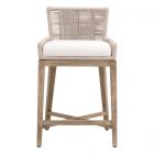 Essentials For Living Overlay Counter Stool - Oyster Twist Rope Natural Gray
