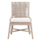 Essentials For Living Overlay Outdoor Dining Chair - Oyster Twist Rope Washed Ever Teak