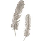 Phillips Collection Feathers Wall Art, Silver Leaf, Set of 2
