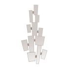 Lily Koo Phoenix Irregular Mirror in White Lacquer, Rose Silver