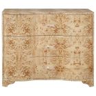 Worlds Away Plymouth Three Drawer Chest in Burl Wood