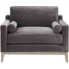 Essentials For Living Stitch & Hand Parker Post Modern Sofa Chair in Dove Velvet