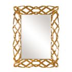 Lily Koo Roger Rectangular Mirror in Kerala Gold