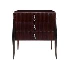 Lily Koo Salem Nightstand in Havana, Black Lacquer
