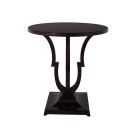 Lily Koo Scarlet Side Table in Havana, Champagne Silver