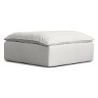 Mobital Strato Sectional Ottoman in Sea Shell Nubbly Fabric 
