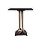 Lily Koo Seneca Side Table in Truffle, Dark Brass