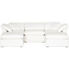 Essentials For Living Stitch & Hand Sky Modular 5pc Sectional with Ottoman in Peyton Pearl